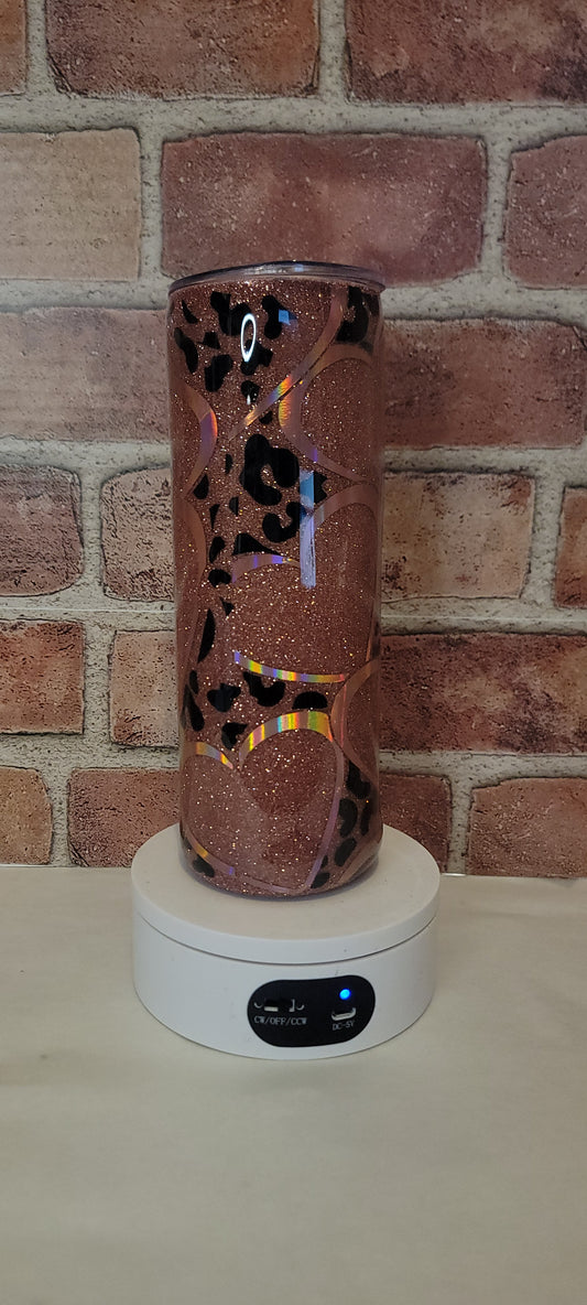 20 ounce heart themed tumbler