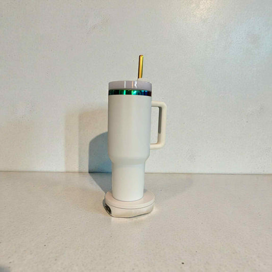 40 ounce White Chameleon Tumbler