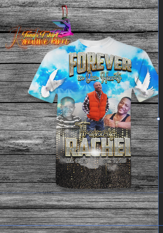 3 D Memorial Shirt with bling