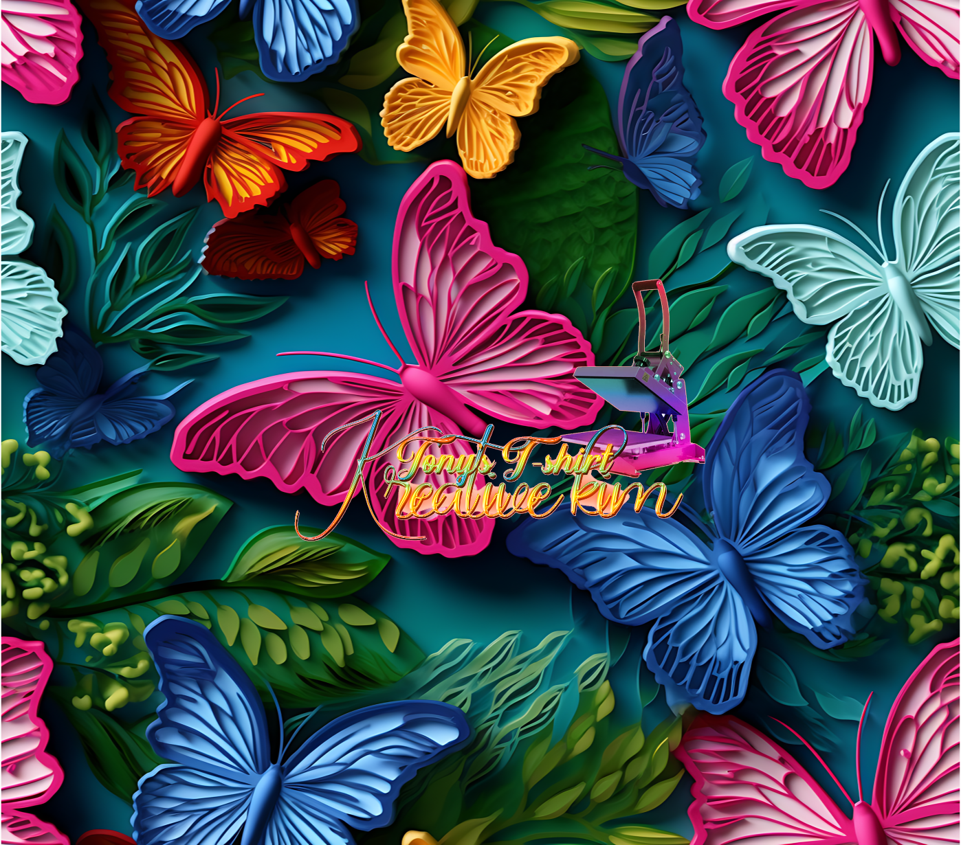 3D Butterfly Tumbler Wrap 8