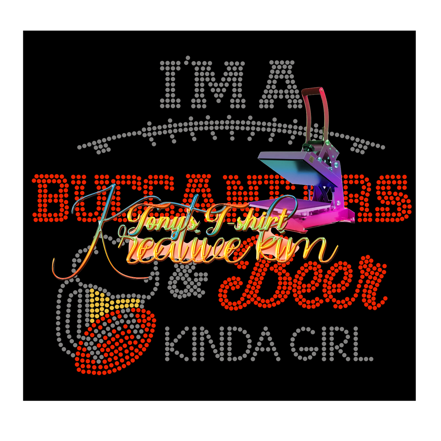 BUCS AND BEER GIRL RHINESTONE SHIRT