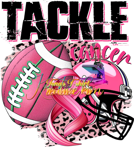 Tackle Breast Cancer with Football and Helmet transfer