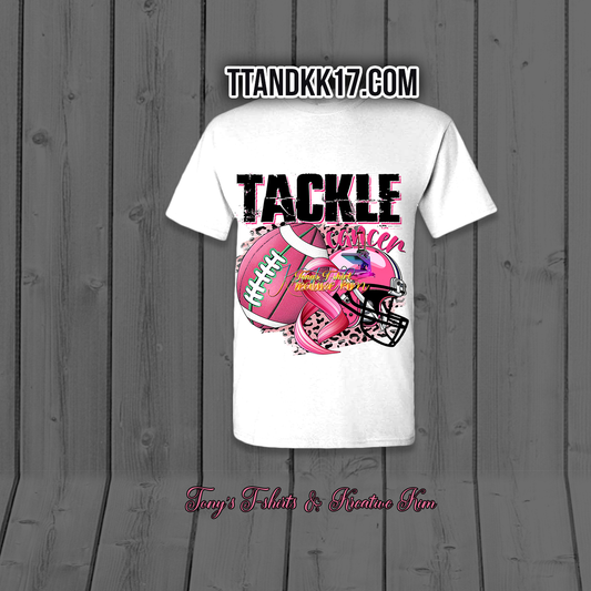 Tackle Breast Cancer with Football and Helmet tshirt