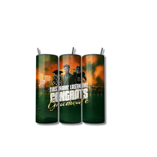 20 oz Custom Skinny Sublimation Tumbler