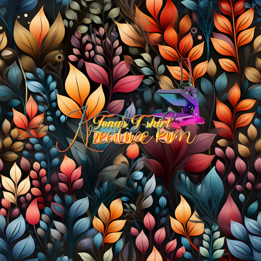 Colorful Leaves Seamless Pattern14