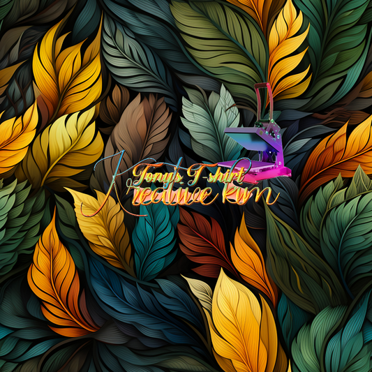 Colorful Leaves Seamless Pattern 5