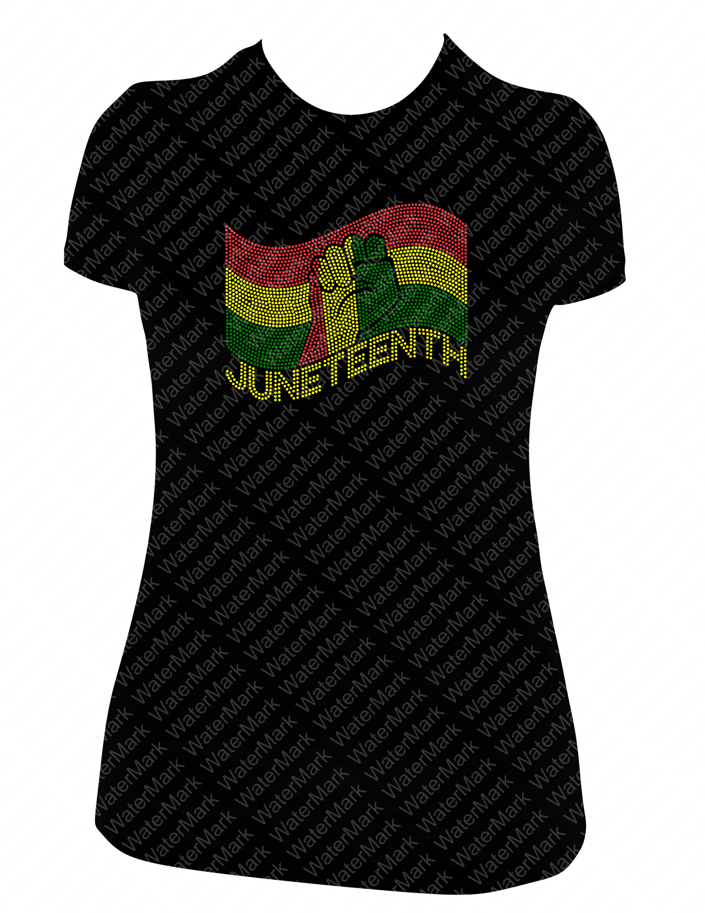 JUNETEENTH FLAG RHINESTONE