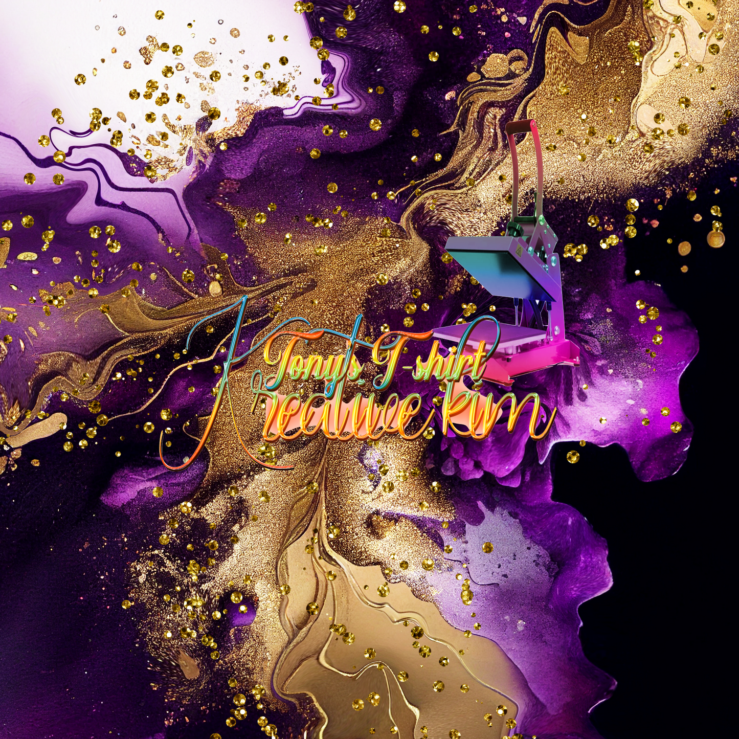 Purple Fantasy Alcohol Ink Background 1