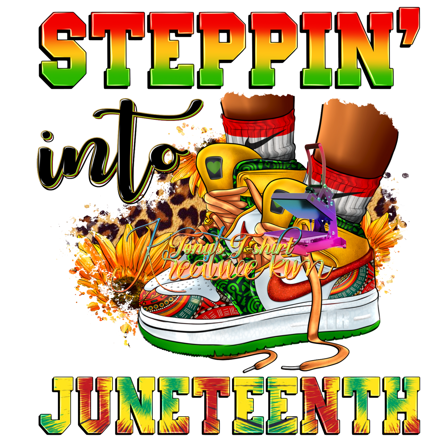 STEPPING INTO JUNETEENTH TENNIS SHOE