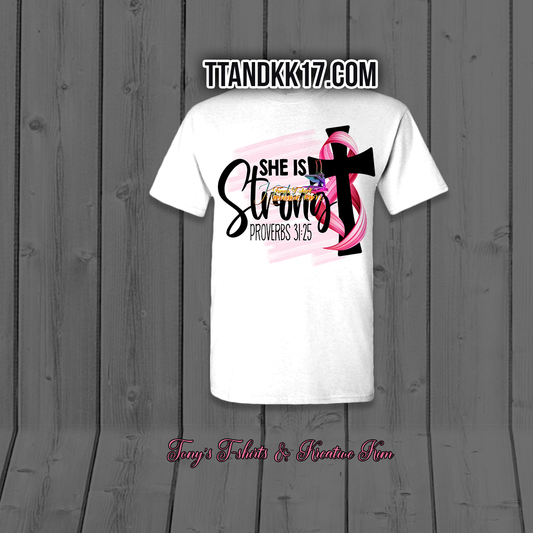 She is Strong Breast Cancer Awareness Tshirt