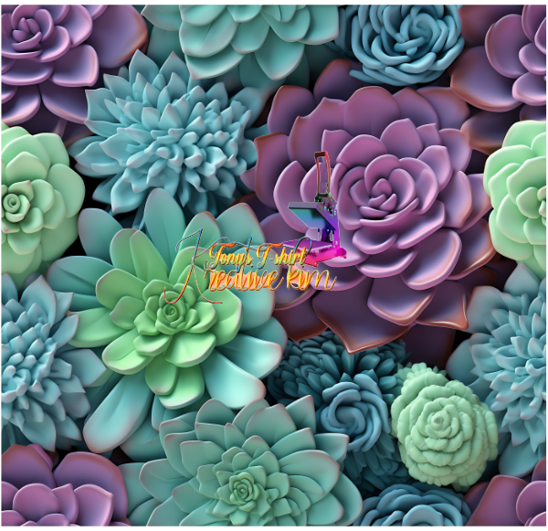 3D-Succulent Plant Vinyl