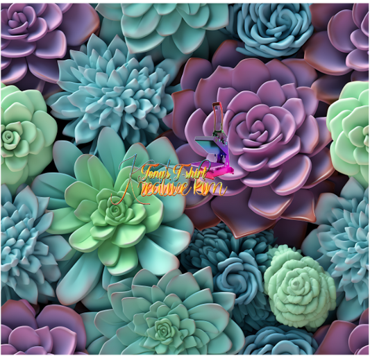 3D-Succulent Plant Vinyl