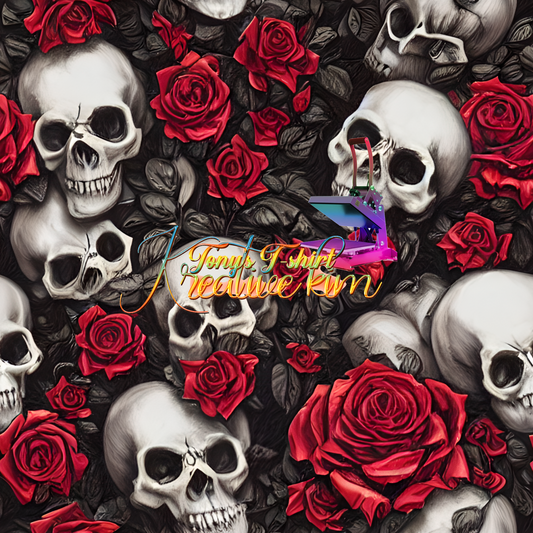 ROSES AND SKULL